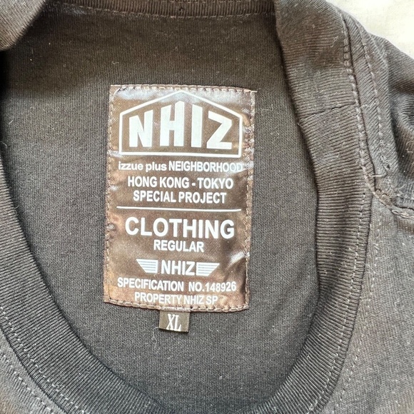 NHIZ Izzue Plus Neighborhood T-Shirt Union Jack Black XL Special Project Cotton - Picture 10 of 11